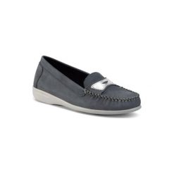 GO SOFT EST-4837-01 Granatowy. Niebieskie półbuty damskie GO SOFT, bez wzorów, ze skóry, bez obcasa, bez zapięcia. Za 159,99 zł.