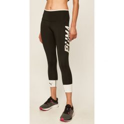 Puma - Legginsy. Czarne spodnie damskie Puma, s, z nadrukiem, z elastanu. Za 179,90 zł.