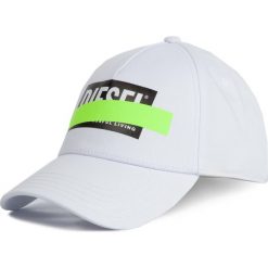 Czapka z daszkiem DIESEL - Ciride Hat 00SQJY 0JAPG 100 Biały. Białe czapki damskie Diesel, bez wzorów, z bawełny. W wyprzedaży za 199,00 zł.