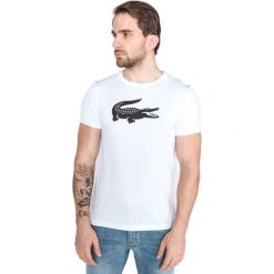 Lacoste Koszulka Biały. Białe podkoszulki męskie Lacoste, xxl, z nadrukiem, z bawełny, sportowe, bez kołnierzyka, z krótkim rękawem, krótkie. Za 180,95 zł.