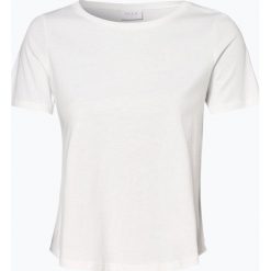 Vila - T-shirt damski – Vimixi, biały. Białe t-shirty damskie Vila, l, bez wzorów, z szyfonu, eleganckie, bez kołnierzyka. Za 59,95 zł.