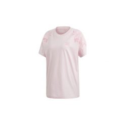 T-shirty z krótkim rękawem adidas Boyfriend Tee. Różowe t-shirty damskie Adidas, bez wzorów, bez kołnierzyka. Za 118,30 zł.