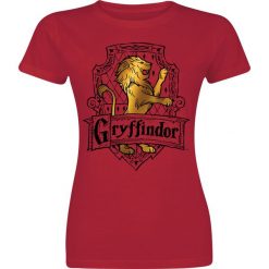 Harry Potter Gryffindor - Brave Koszulka damska czerwony. Czerwone bluzki asymetryczne Harry Potter, l, z nadrukiem, z okrągłym kołnierzem. Za 54,90 zł.