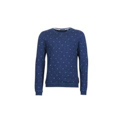 Bluzy Scotch Soda AMS BLAUW INDIGO SWEAT WITH ALLOVER PRINTS. Niebieskie bluzy męskie Scotch & Soda, xl, bez wzorów, bez kołnierzyka, bez rękawów, bez kaptura. Za 351,20 zł.
