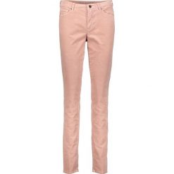 Spodnie "Antonia" - Skinny fit - w kolorze szaroróżowym. Spodnie damskie z wysokim stanem Rosner, w paski. W wyprzedaży za 173,95 zł.