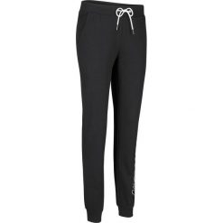 Spodnie sportowe 7/8, Level 1 bonprix czarny. Czarne spodnie damskie bonprix, z dresówki. Za 89,99 zł.