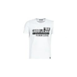 T-shirty z krótkim rękawem Gaudi GREIDA. Białe t-shirty męskie marki Gaudi, s, bez wzorów, bez kołnierzyka, krótkie. Za 87,20 zł.