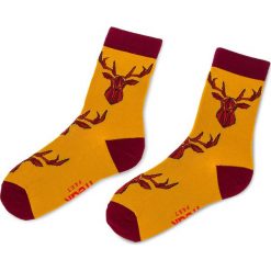 Skarpety Wysokie Unisex FREAK FEET - LJEL-MBR Kolorowy Żółty. Żółte skarpetki damskie marki Freak Feet, w kolorowe wzory, z bawełny. Za 19,99 zł.