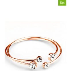 Bransoletki damskie na nogę: Bransoletki (2 szt.) z kryształkami Swarovski