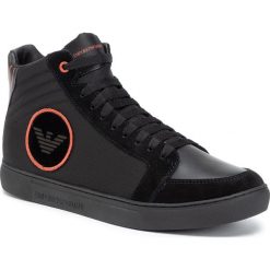 Sneakersy EMPORIO ARMANI - X4Z081 XM036 B059 Black/Black/Black/Ginger. Czarne sneakersy męskie Emporio Armani, bez zapięcia. Za 839,00 zł.