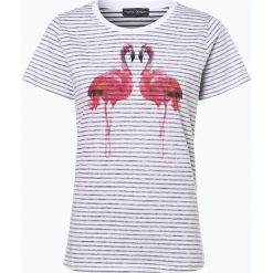 Franco Callegari - T-shirt damski, zielony. Zielone t-shirty damskie marki Franco Callegari, w paski, bez kołnierzyka. Za 49,95 zł.