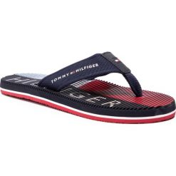 Japonki TOMMY HILFIGER - Th Seasonal Beach Sandal FM0FM02082 Midnight 403. Niebieskie klapki męskie TOMMY HILFIGER, bez wzorów, ze skóry ekologicznej. Za 179,00 zł.