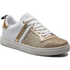 Sneakersy TRUSSARDI JEANS - 79A00253 M050. Żółte półbuty damskie Trussardi Jeans, z jeansu. W wyprzedaży za 289,00 zł.