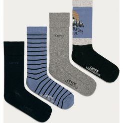 Levi's - Skarpetki (4-pack). Niebieskie skarpetki męskie Levi's®, bez wzorów, z elastanu. Za 99,90 zł.