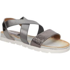 Sandały monnari but0050. Pomarańczowe sandały damskie Monnari, bez wzorów, ze skóry ekologicznej, eleganckie, bez obcasa, bez zapięcia. Za 219,99 zł.
