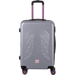 Walizka w kolorze srebrnym - 71 l. Szare walizki Murano, Berenice, bez wzorów, z materiału. W wyprzedaży za 219,95 zł.