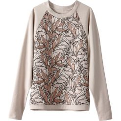 Bluza żakardowa z włóknami metalicznymi. Szare długie bluzy damskie marki La Redoute Collections, s, z bawełny, z długim rękawem. Za 218,36 zł.