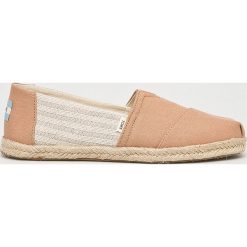 Toms - Espadryle Honey Ivy. Żółte espadryle damskie Toms, bez wzorów, z materiału, bez obcasa, na obcasie. W wyprzedaży za 179,90 zł.