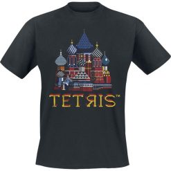 Tetris Red Square T-Shirt czarny. Czarne koszulki męskie Tetris, l, z nadrukiem, z okrągłym kołnierzem. Za 74,90 zł.