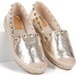 Espadryle damskie: ZŁOTE ESPADRYLE Z ĆWIEKAMI COURA