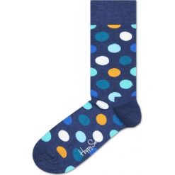 Happy Socks Big Dot Skarpetki Niebieski. Niebieskie skarpetki męskie w grochy, z elastanu. Za 51,95 zł.