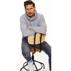 Bluzy męskie: BLUZA NIEROZPINANA MĘSKA Z GOLFEM