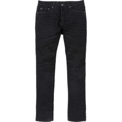 Dżinsy z połyskującą powłoką Slim Fit Straight bonprix czarny denim. Czarne jeansy męskie bonprix, m, bez wzorów. Za 129,99 zł.