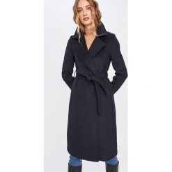 Answear Lab - Płaszcz. Niebieskie kurtki damskie Answear Lab, s, w paski, z poliesteru, klasyczne, bez kaptura. Za 369,90 zł.