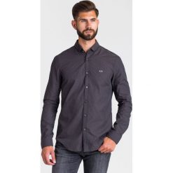 KOSZULA Armani Exchange. Czarne koszule męskie xxl, z haftami, z bawełny. Za 239,40 zł.