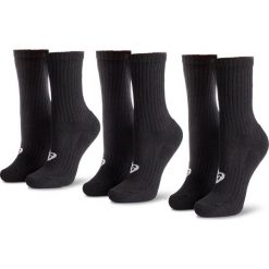 Zestaw 3 par wysokich skarpet unisex ASICS - 3PPK Crew 155204 Black 0900. Czarne skarpetki damskie Asics, bez wzorów, z elastanu. Za 49,00 zł.