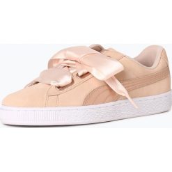 Puma - Damskie tenisówki ze skóry – Heart LunaLux, beżowy. Brązowe trampki i tenisówki damskie Puma, bez wzorów, z satyny, bez zapięcia. Za 299,95 zł.