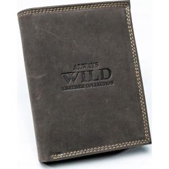 PORTFEL MĘSKI SKÓRZANY SKÓRA NATURALNA EKSKLUZYWNY. Pomarańczowe portfele męskie ALWAYS WILD, bez wzorów, ze skóry. Za 49,90 zł.