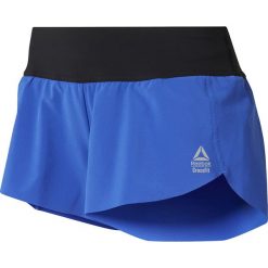 Spodenki Reebok CrossFit Knit Waistband Placed Shorts W Niebieskie. Niebieskie spodenki sportowe damskie Reebok, bez wzorów, sportowe, z obniżonym stanem, krótkie, do biegania. Za 179,99 zł.