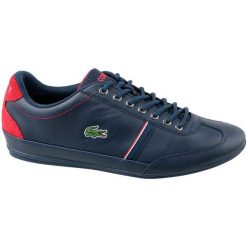 Lacoste Misano Sport 118 1 cam0083144 44,5 Granatowe. Szare buty sportowe męskie marki Lacoste, ze skóry, bez zapięcia. W wyprzedaży za 399,99 zł.