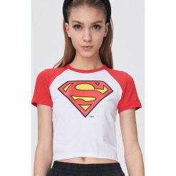 Krótka koszulka Superman - Biały. Białe koszulki damskie Sinsay, s. Za 29,99 zł.