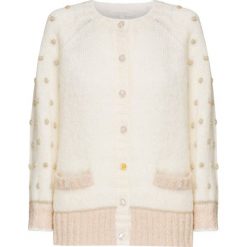 Kardigan LOVESHACKFANCY NURI BOYFRIEND. Brązowe swetry damskie LoveShackFancy, bez wzorów, z wełny, bez rękawów, bez kaptura. Za 2360,00 zł.