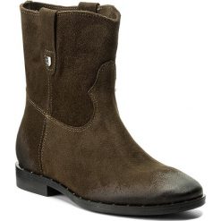 Buty zimowe damskie: Botki R.POLAŃSKI – 0880 Oliwka Zamsz