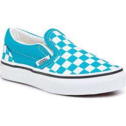 Tenisówki VANS - Classic Slip-On VN0A4BUTW3V1 (Checkerboard)Crbnseatrwt. Niebieskie półbuty dziewczęce Vans, z gumy. Za 199,00 zł.