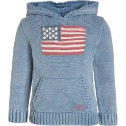 Polo Ralph Lauren FLAG HOODIE Sweter light indigo. Niebieskie swetry chłopięce marki Adidas, z kontrastowym kołnierzykiem, z krótkim rękawem. Za 629,00 zł.