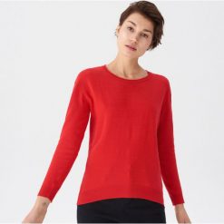 Gładki sweter z okrągłym dekoltem - Czerwony. Czerwone swetry klasyczne damskie marki House, s, z okrągłym kołnierzem. Za 59,99 zł.
