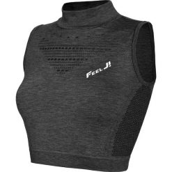 Seamless Crop Top IRON. Topy damskie FJ!, z aplikacjami, z elastanu, ze stójką. W wyprzedaży za 138,75 zł.