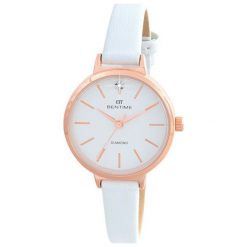 Bentime Dámské hodinky s diamantem 027-9MB-PT12024C. Różowe zegarki damskie Bentime, pozłacane. W wyprzedaży za 167,00 zł.