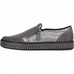 Geox tenisówki damskie Leelu D94FFF 06P22 40 szary. Szare trampki i tenisówki damskie Geox, bez wzorów, ze skóry, na zamek. Za 479,00 zł.