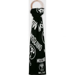 Moschino - Szalik. Szare szaliki damskie MOSCHINO, z wełny. W wyprzedaży za 319,90 zł.