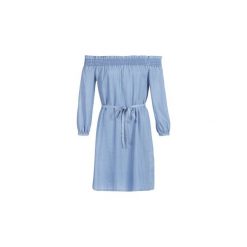 Sukienki krótkie Only ONLSAMANTHA. Niebieskie sukienki damskie ONLY, bez wzorów, bez kołnierzyka, z krótkim rękawem, krótkie, mini. Za 89,50 zł.