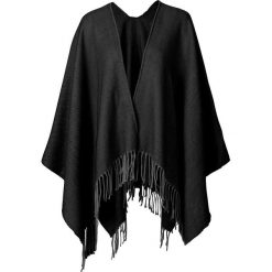 Poncho gładkie bonprix czarny. Czarne żakiety damskie bonprix, bez wzorów. Za 74,99 zł.