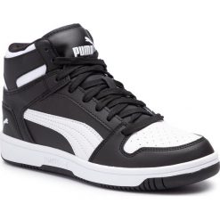 Sneakersy PUMA - Rebound Layup Sl Jr 370486 01 Puma Black/Puma White. Czarne trampki chłopięce Puma, bez wzorów, ze skóry ekologicznej, bez zapięcia. W wyprzedaży za 199,99 zł.