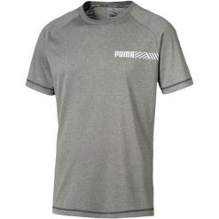 Puma Bluzka Tec Sports Tee Medium Gray Heather S. Szare koszulki męskie Puma, s, bez wzorów, ze skóry, bez kołnierzyka, z krótkim rękawem, krótkie, na fitness i siłownię. W wyprzedaży za 66,00 zł.