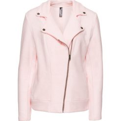Bluzy damskie: Bluza biker z polaru bonprix pastelowy jasnoróżowy melanż