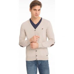 Kardigan w kolorze beżowym. Brązowe kardigany męskie Denim Culture, m, z haftami, z bawełny. W wyprzedaży za 129,95 zł.